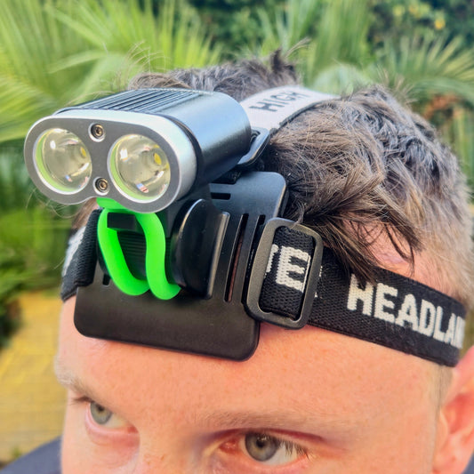Orienteering Light Set – 2200 Lumen Head Torch + 5 Mounting Accessories