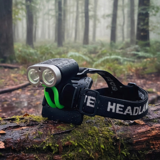 Orienteering Light Set – 2200 Lumen Head Torch + 5 Mounting Accessories