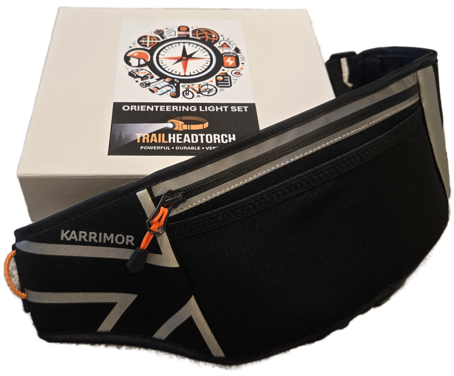 Orienteering Light Kit – 2200 Lumen Head Torch + 5 Mounting Accessories