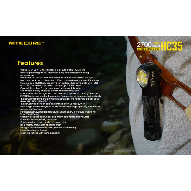 Nitecore HC35 - 2700 lumen Head Torch