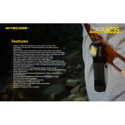 Nitecore HC35 - 2700 lumen Head Torch