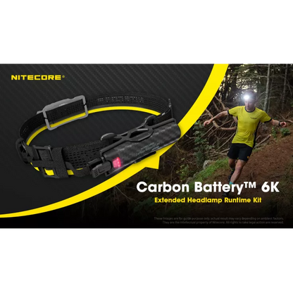 Nitecore HC65 UHE Extended Headlamp Runtime Kit - Carbon Battery 6K