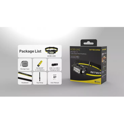 Nitecore HC65 UHE - 2000 Lumen Head Torch