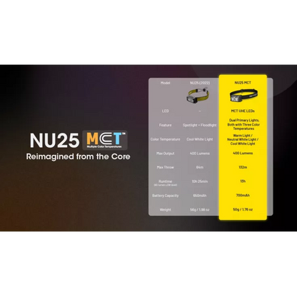 Nitecore NU25 MCT - 400 Lumen Head Torch